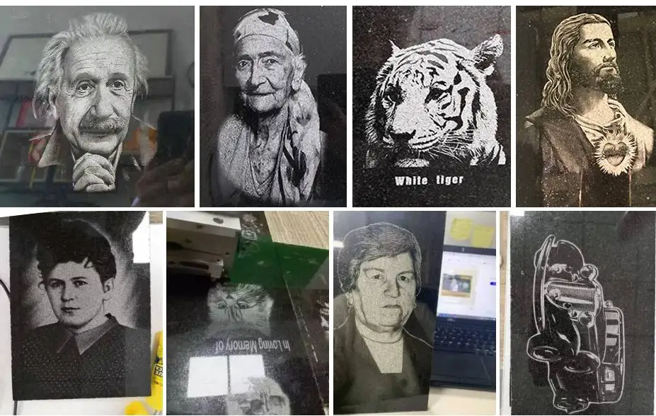 Portable Stone Marble Engraving Machine Stone Natural Custom stone impact engraving machine to make tombstone portrait