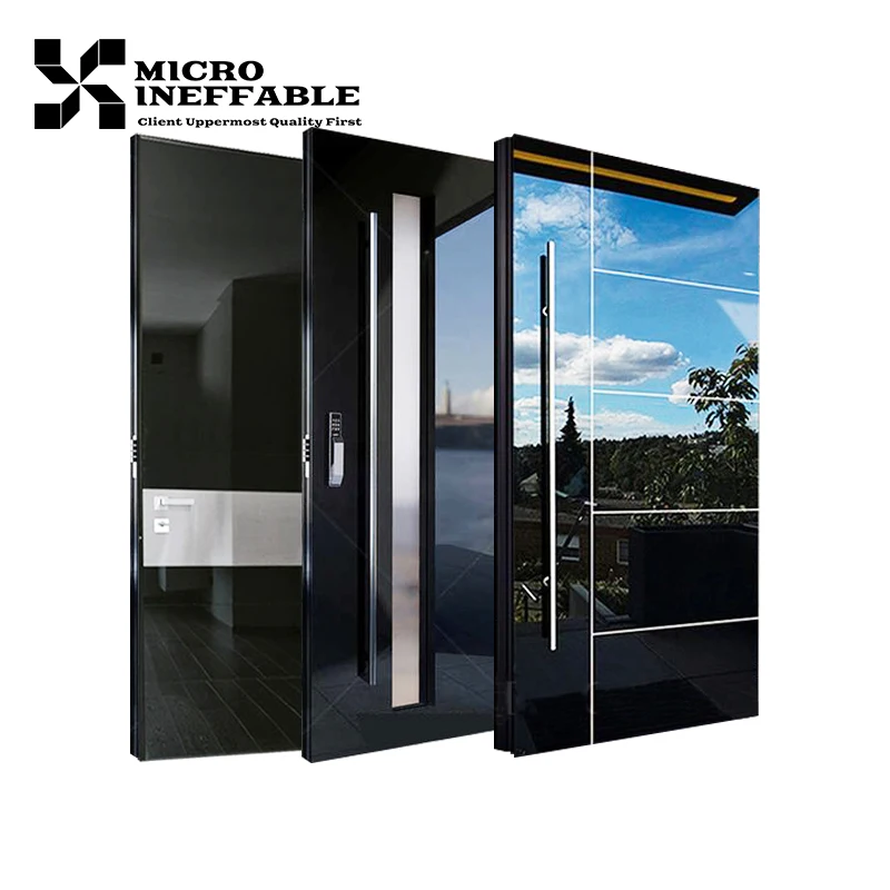 Fancy Cheap Security Exterior Main Door Stainless Steel Front Entry Door Modern Entry Door