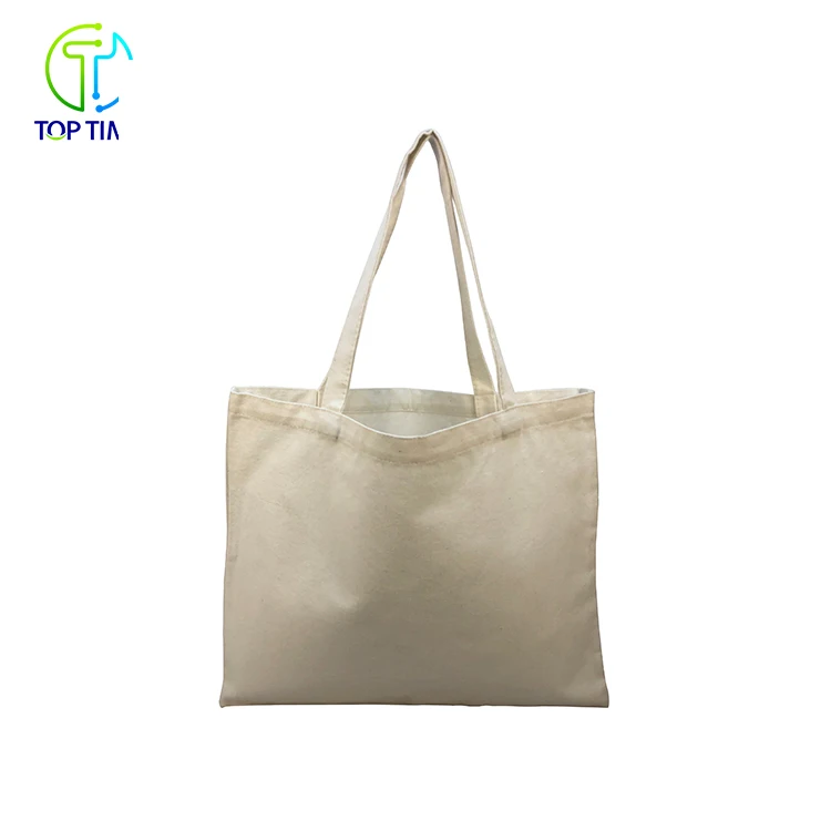 Recycled Wholesale Bulk Plain Canvas Cotton Tote Shopping Bag
