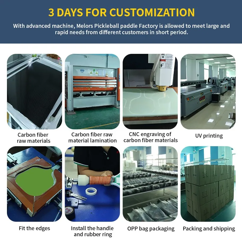 MELORS Hot Selling USAPA Approved Outdoor Indoor Graphite Composite Pickle Ball Pickleball Paddle Set