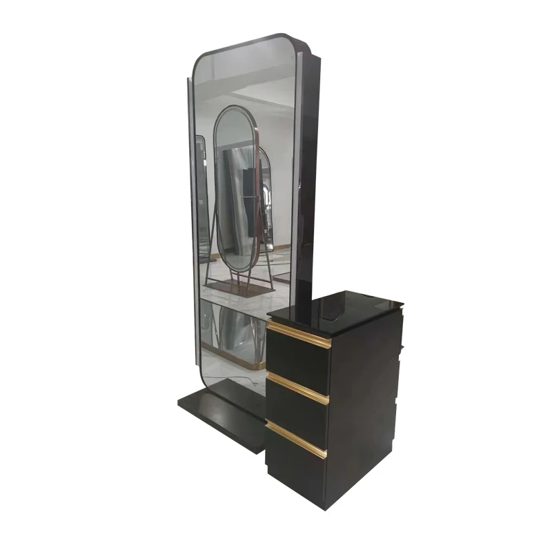 2022 Hot Sale Special Style Double LED Mirror Station Used  Total Station For Sale Lighted Salon Stations 10 Years Life