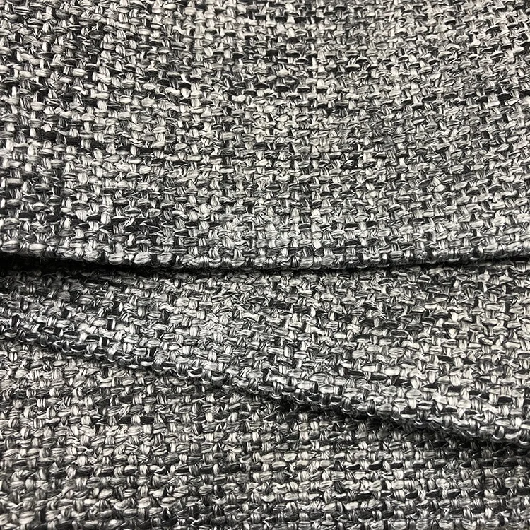 High quality grey modern cotton linen printed popular sofa fabric small quantity