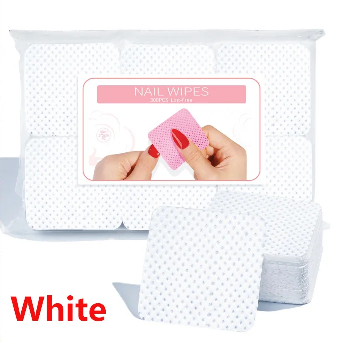300pcs High Quality Nail Polish Eyelash Glue Remover Pad Paper Manicure Nail Wipes Gel Lint-Free Cotton Napkin For Nail Art Tool