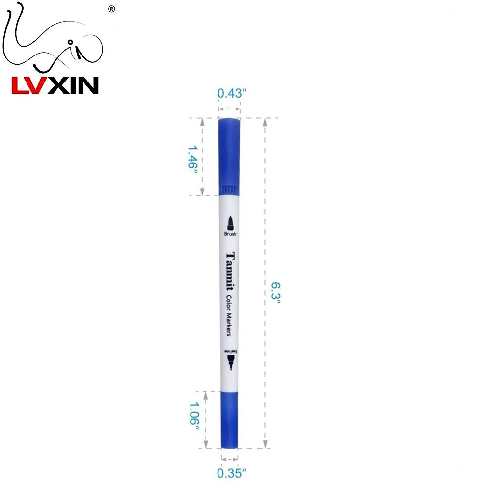 48 Watercolor Dual Tip Brush art Marker Pen Set