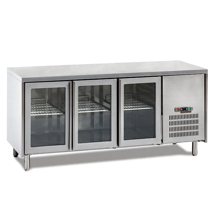 Worktop Freezer Working Table Fridge Workbench Refrigerator Equipment Milk Tea Shop Commercial Under Refrigerated Work Bench