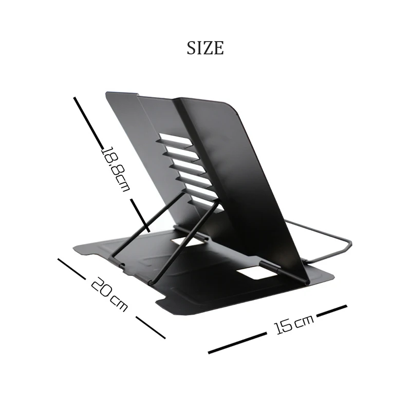 6 Angles Adjustable Table Metal Bookend Foldable Hands Free Reading Book Holder Stand For Addult And Kids