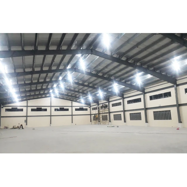 Modular Tubular Metal Barn Light Steel Structure Construction Building Workshop Prefabricated Warehouse for Industrial Shed