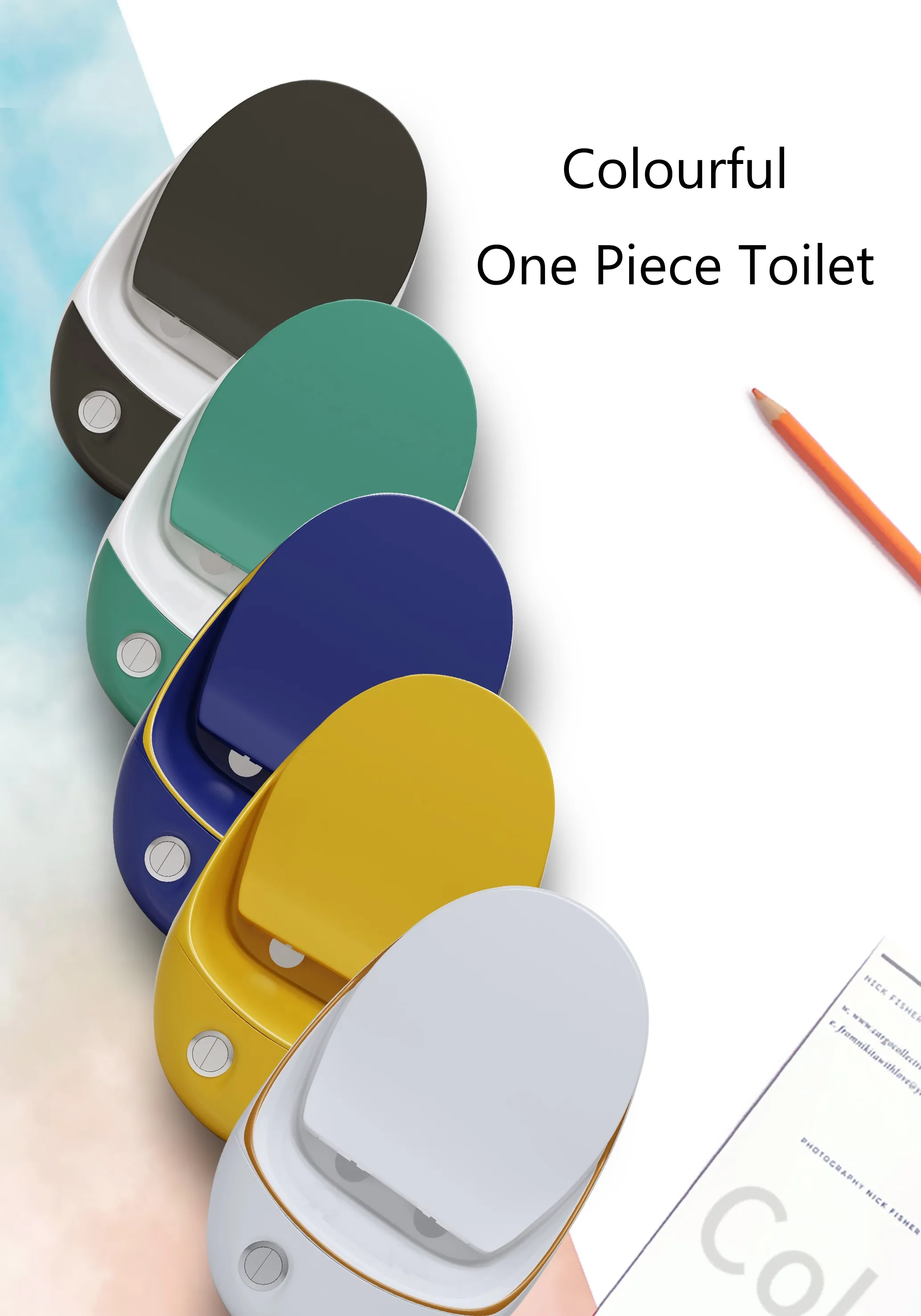 Custom cheap splashproof water new design colourful bathroom floor mounted toilet bowl siphonic ceramic one piece toilet commode
