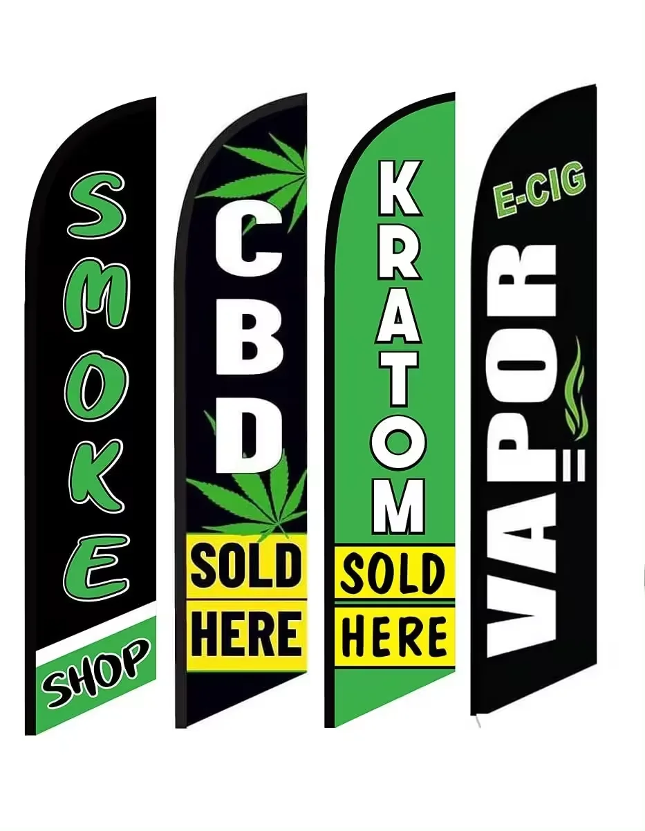 Custom Logo Printed Chicken Wings / Tacos/Food Truck/Nachos/Burritos Smoke Shop Feather Flag for Outdoor Advertising Event