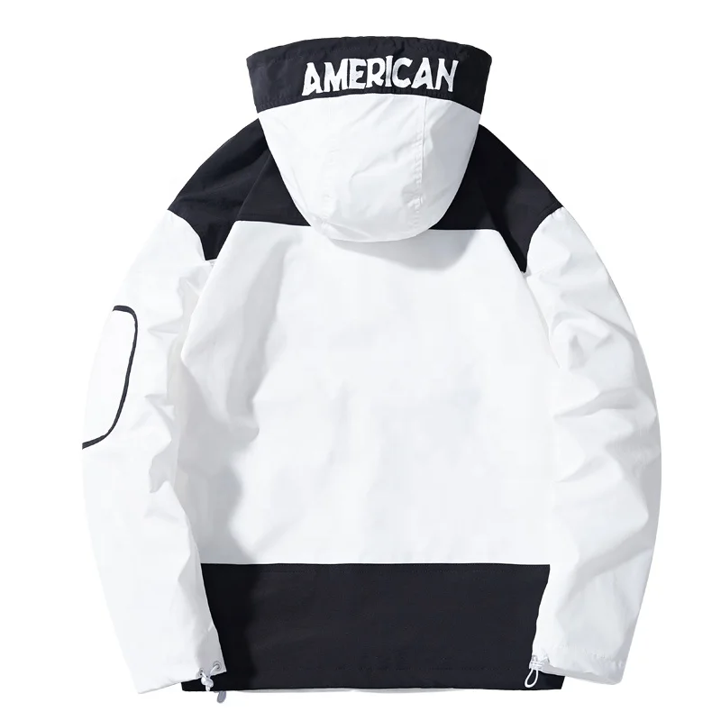 
Wholesale Custom Mens Hoodie Pullover Windbreaker Plus Size Jacket Wears 