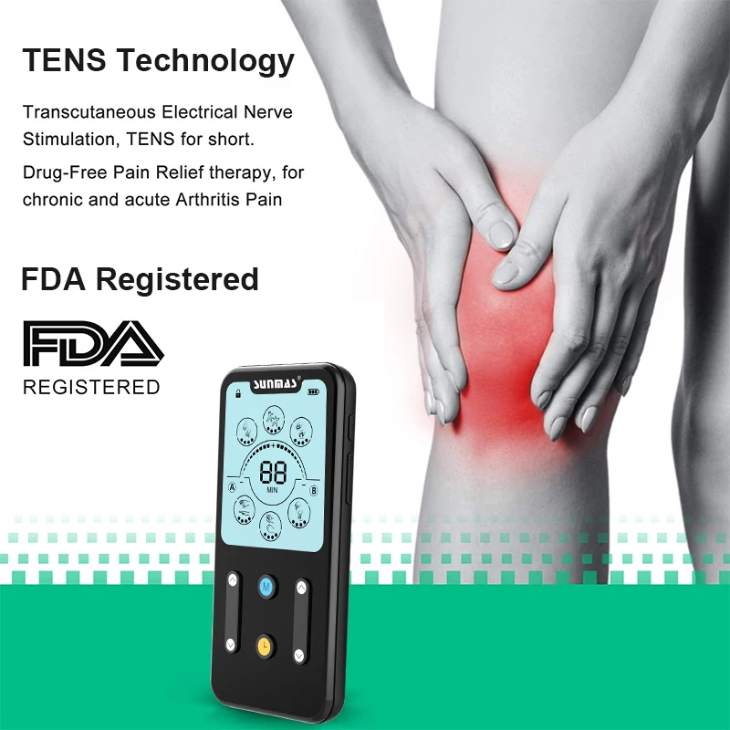 Body massage safe mini tens unit include electrode pads tens ems 24 modes