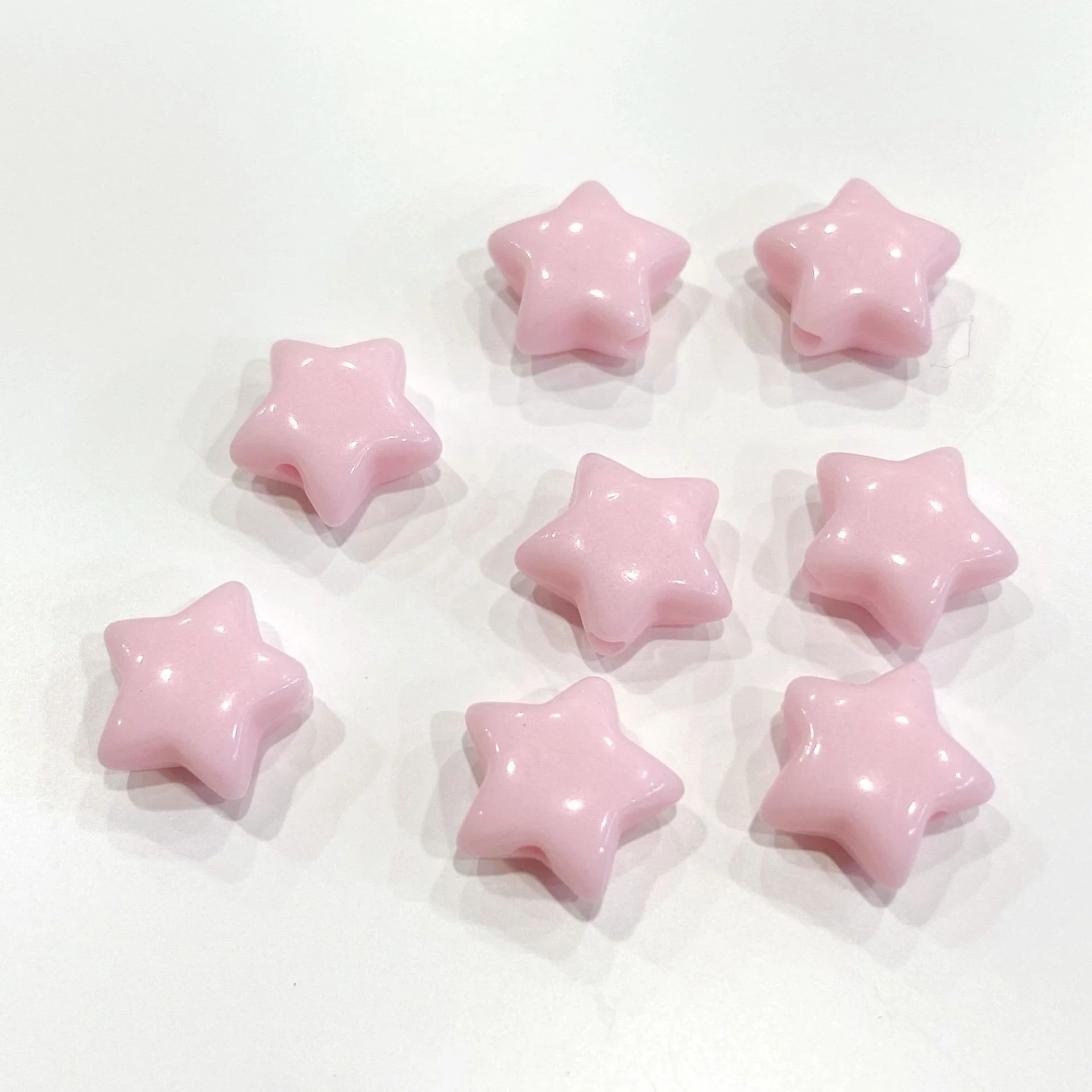 Wholesale Acrylic Plastic Candy Color Pony Beads Star Shaped Beads for Bracelets DIY Jewelry Making Accessories