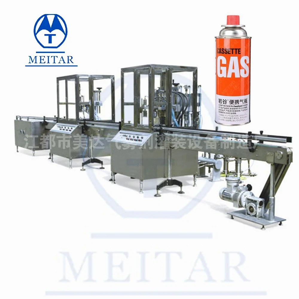 Fully Automatic Aerosol Filling Machine for Cassette Gas Filling Assembly Line