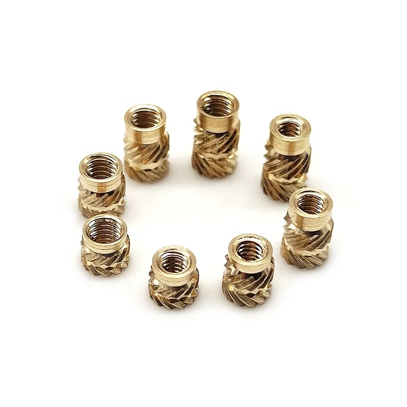 M2 M3 M4 M5 M6 M8 Brass C3604 Knurled Female Nut Threaded Heat Set Insert for Plastic