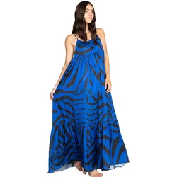 Luckyone Fashion Summer African Dresses Causal Long Floor Dresses Women Beach Dress Print Black and White Casual  Natural