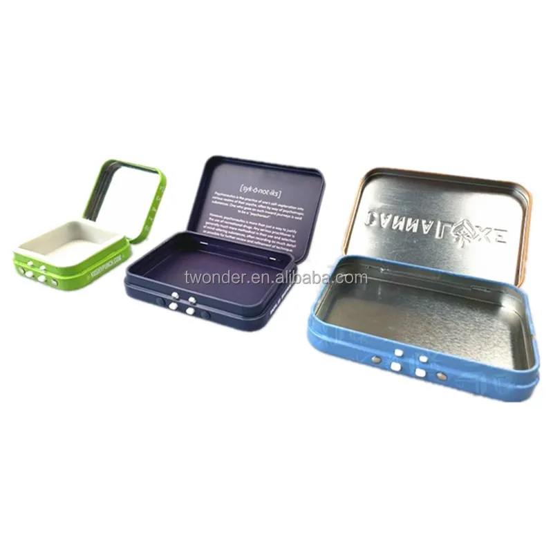 Custom Child Resistant tin box for king size rolls single pack and multi pack joints with tray air tight smell proof