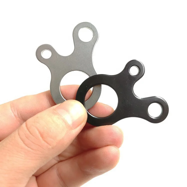 Outdoor 3-Hole Frog Eyes Shaped Stainless Steel Tent Wind Rope Cord Line Guyline Multi Purpose Adjustable Tensioner