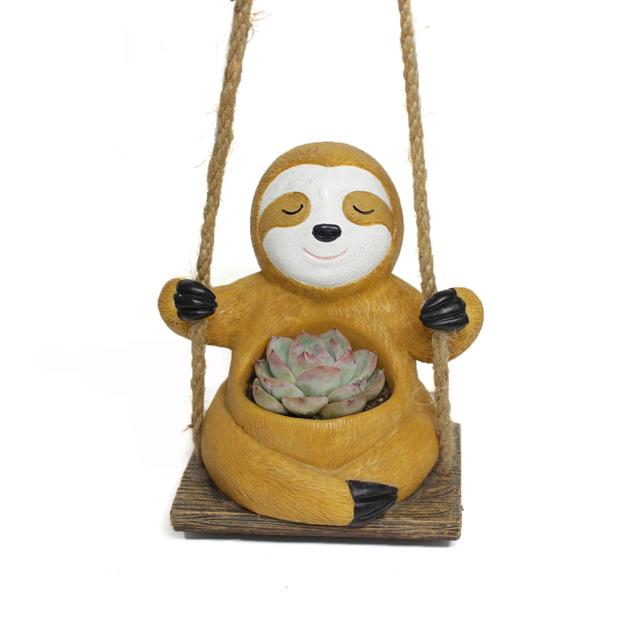 Creative Resin Sloth Hanging Planter Pot Garden Outdoor Hanging Flower Pots