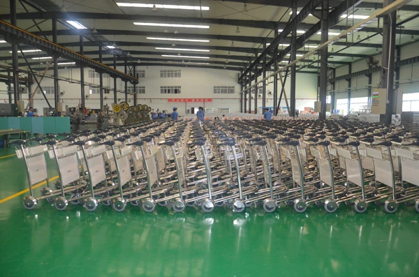 250kg steel aviation airport passenger luggage cart with brake