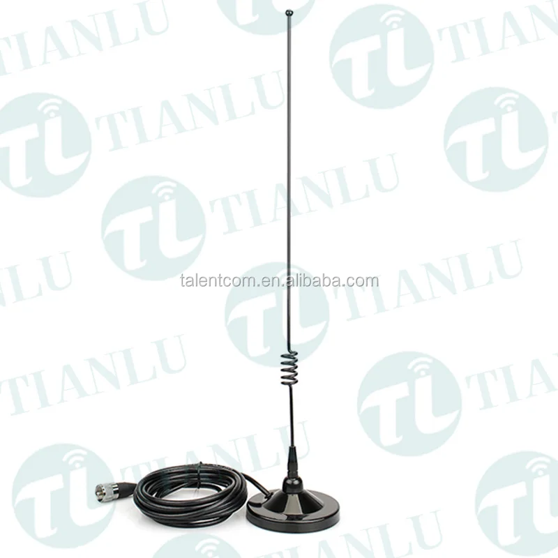 Magnetic base antenna mount for dual band VHF/UHF mobile antenna