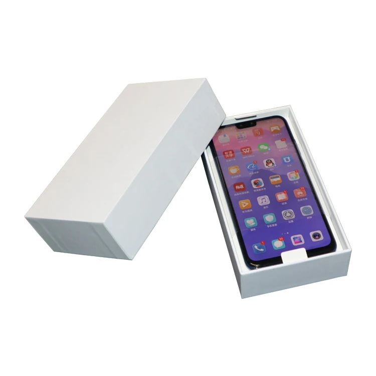 Custom Logo Color Phone Storage Box For Packaging Smartphone white telephone box