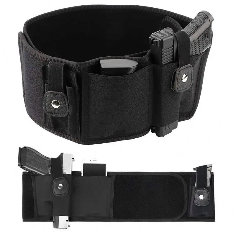 Universal Pistol Holster Hand Belly Band Belt Revolver Magnetic Gun Holster
