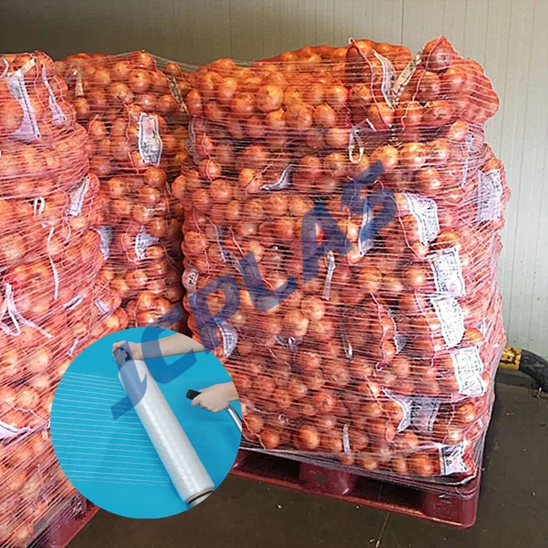 PE White strong knit Stretchable Wrapping Netting for Vegetable and fruits ventilation Packing using