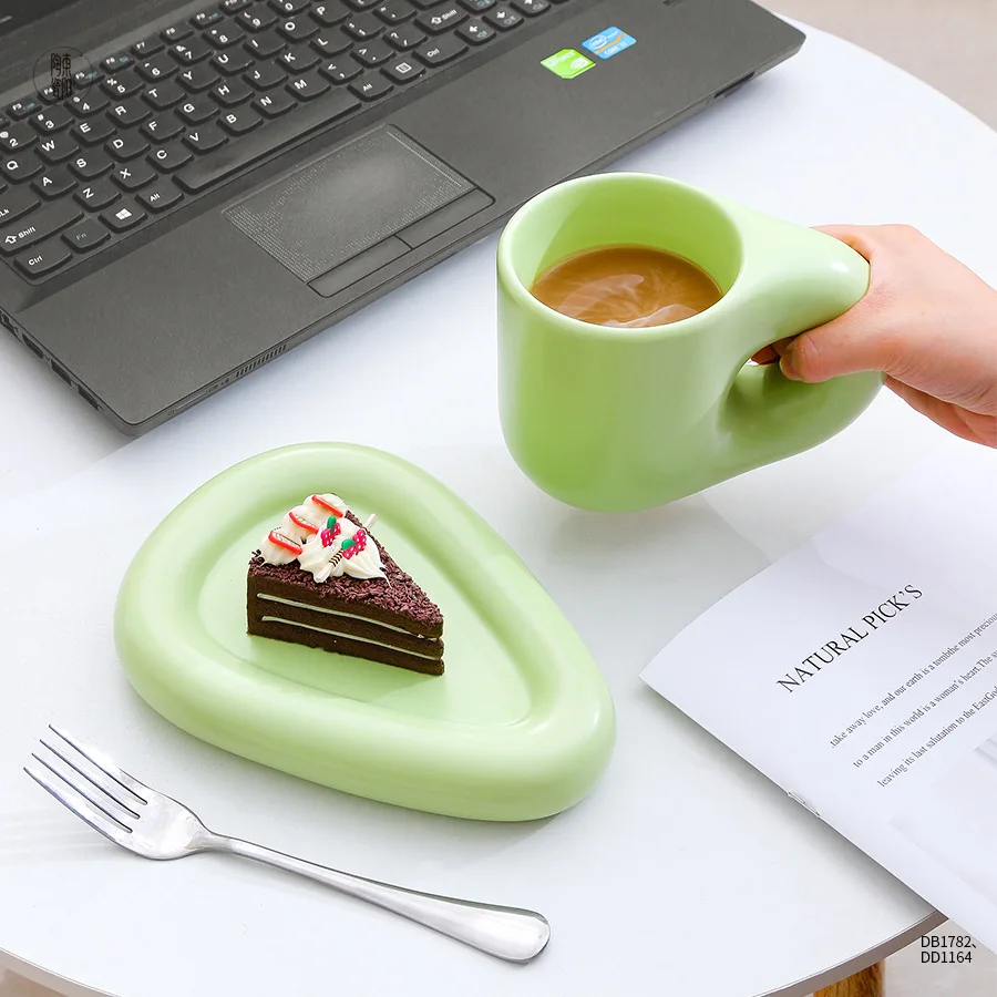 Madou Ins Style Ceramic Mug Fat Handle Coffee Cup Heat Resistant Insulation High Quality Water Cup Set  Gifts Ceramic Coffee Mug