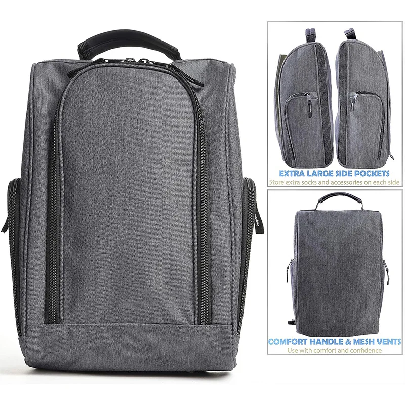 Custom Oxford Portable Shoe Bags for Travel Storage Outdoor Casual Sports Shoebags for Cycling Golf Ball Pouch Golf Shoe Bags