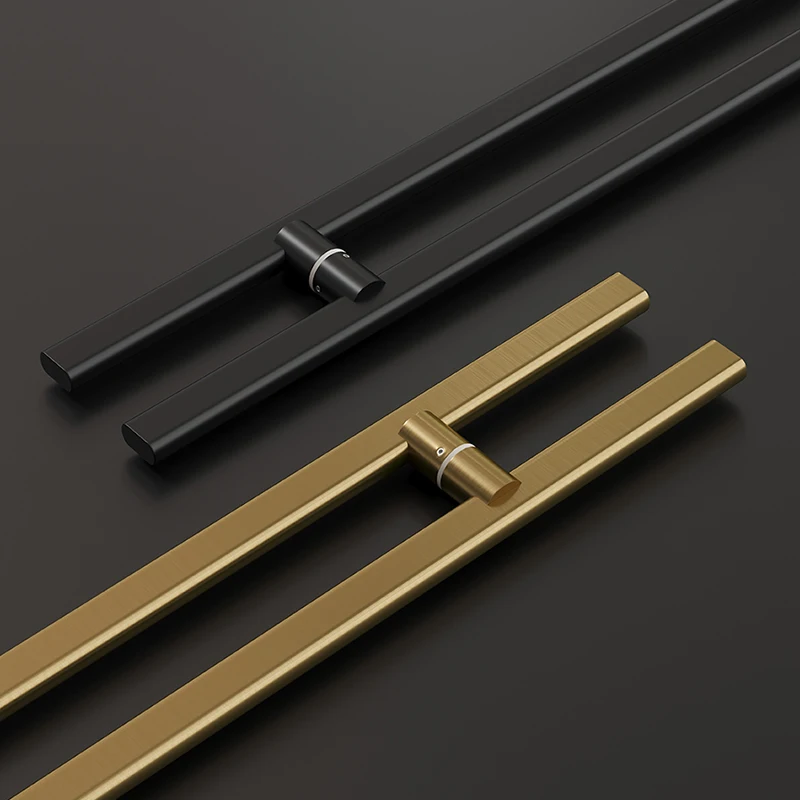 Оптовая продажа с фабрики, стеклянная дверная ручка из нержавеющей стали, Современная квадратная стеклянная дверная ручка для отеля, ручка под заказ, сверхпрочная ручка для входной двери