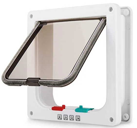 Электрическая Раздвижная Дверь для домашних животных, пластиковый салазер для кошек, домашних питомцев со стеклянными автоматическими воротами