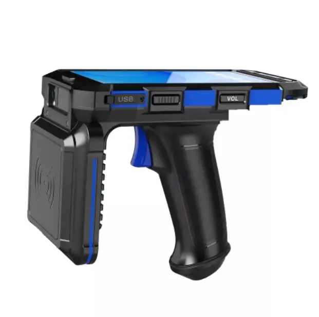 PDA UHF RFID считыватель дальнего радиуса действия ручной терминальный сканер штрих-кодов 1D/2D