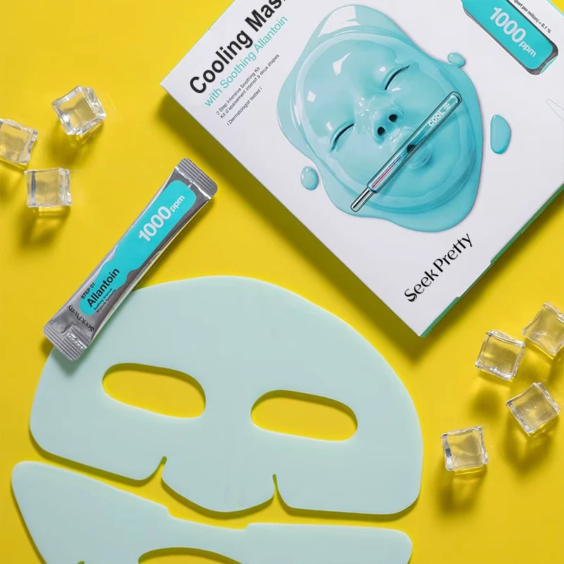 Private Label Korea Face Sheet Mask Address Redness Cooling Moisturising Smoothing Hyaluronic Acid Ampoule Mask Hydrogel Mask