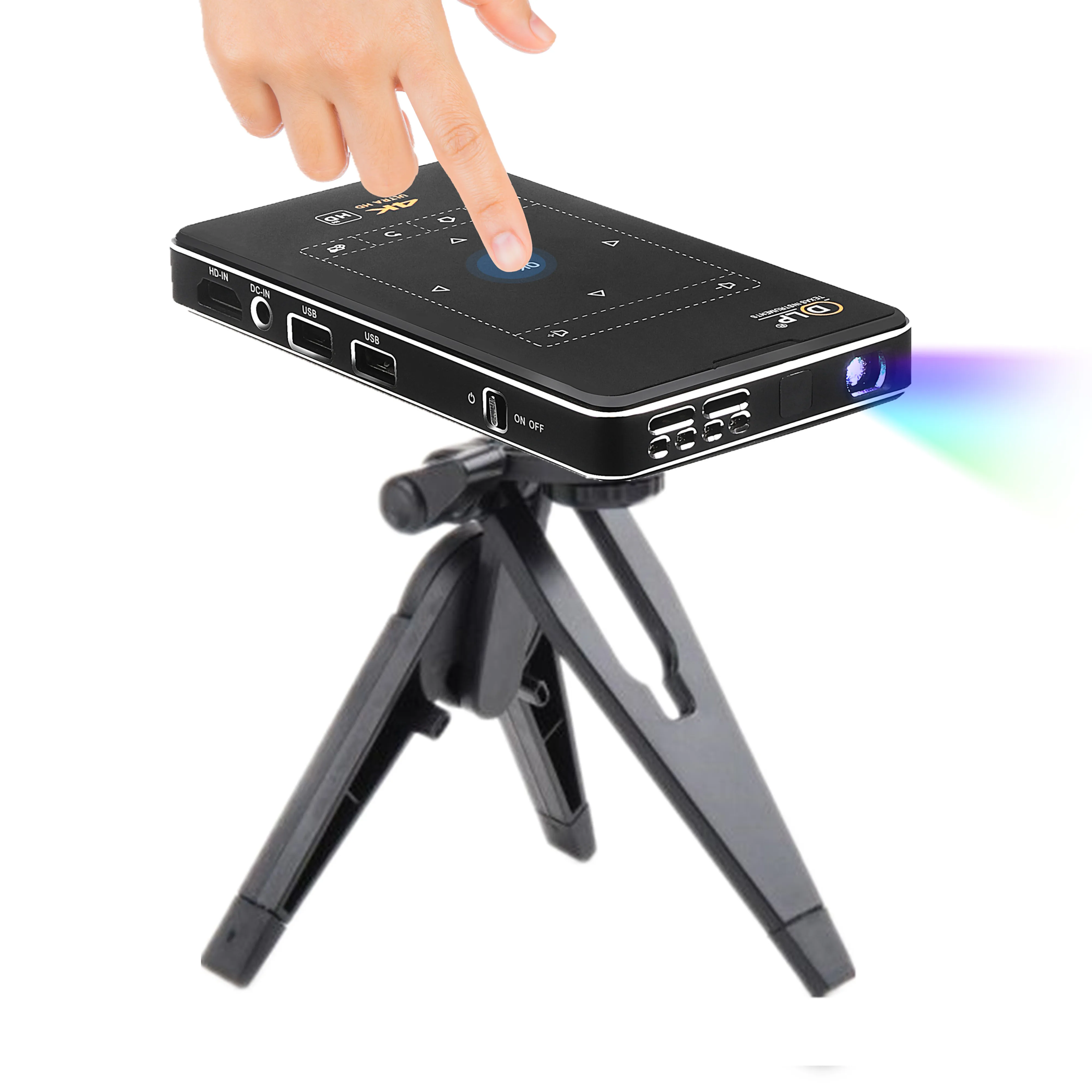 
4K Mini Projector Pocket Portable Led Smart Buy DLP Android Phone 3D Projectors Mini Pocket Projector 