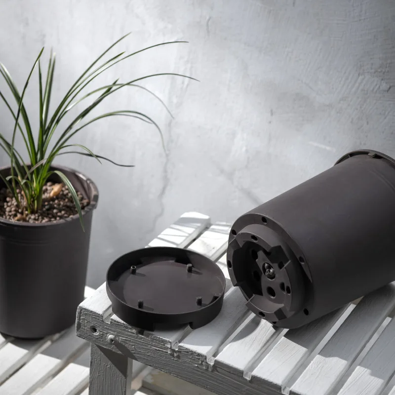 Черный галлоновый горшок для балкона, детский садовый пластиковый горшок, цветочный горшок, модульные коробки, садовые контейнеры