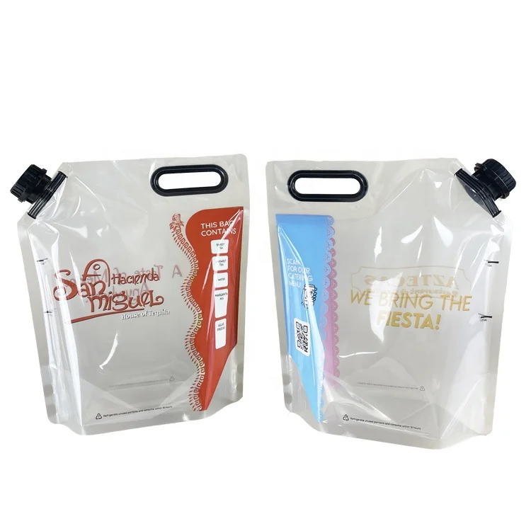 4L drinking water bag spout pouch catering beverage bags for sweet tea filling