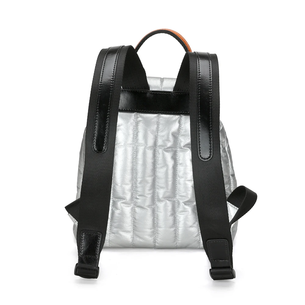 Factory Wholesale High Quality Mini School Girls Bag Leisure Travel Silver Women Fashion Backpack