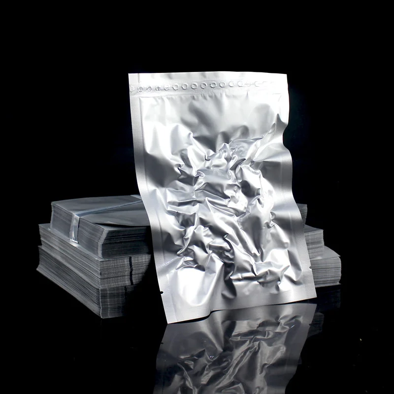 Custom Clear Silver Aluminum Foil Pouch Heat Seal Aluminum Foil Bags with Tear Notch MBB and Antistatic ESD Foil Bag