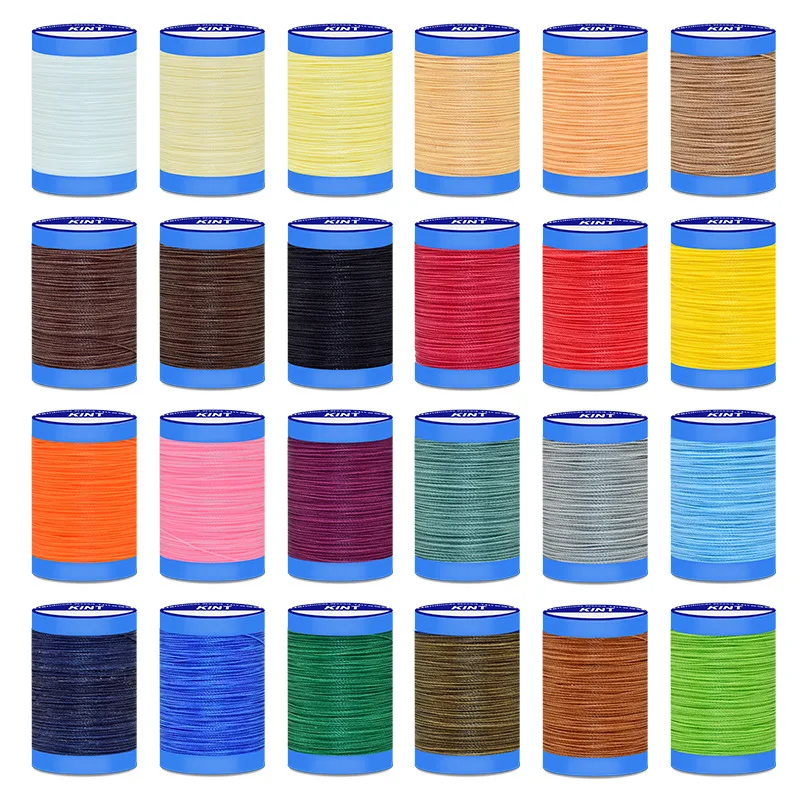 Wholesale Monochrome 0.8mm Bondi Polyester Round Wax Line For Bag Waxed Cord Leather Craft Diy Waxed String