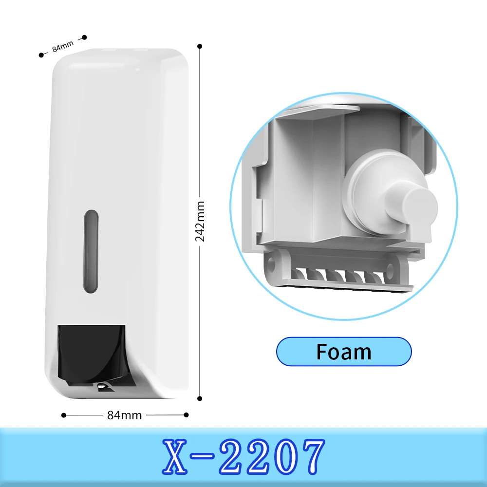 New Foam Soap Dispenser Wall-Mounted Manual Soap Dispenser Hotel Hospita Hand Washing Hygiene Bathroom Accessory Soap Dispenser