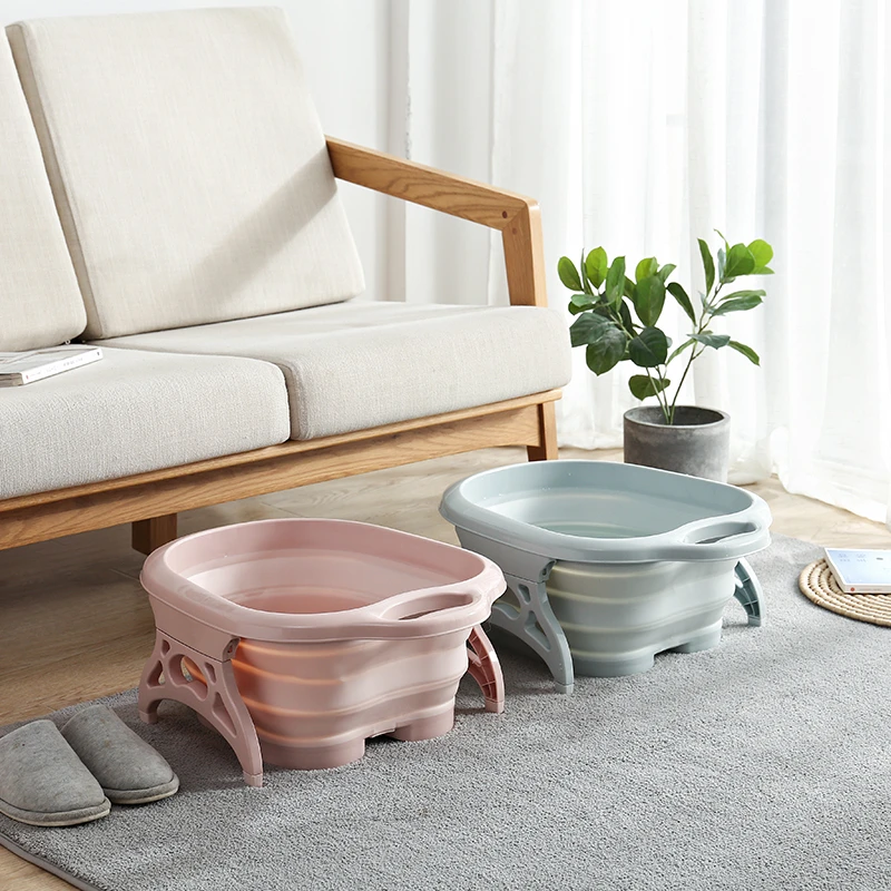 Foot Soaking Tub portable Folding Travel Foot Wash Basin Bucket Feet Spa Bubbling Massage foot spa Tub