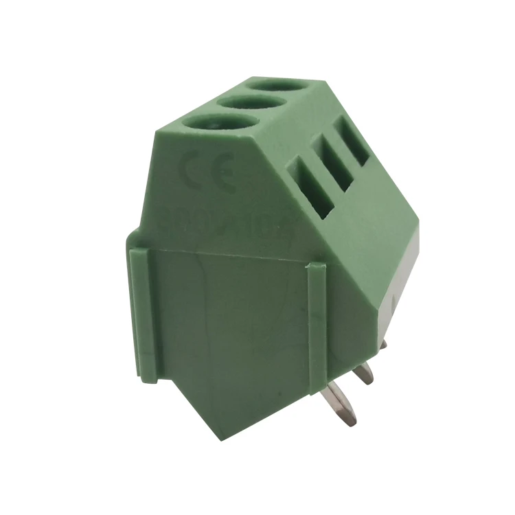 H103 5.0 MM PICTH 3 WAY pcb  electrical terminal block 3 pole wire to board  screw  45 degree terminal blocks