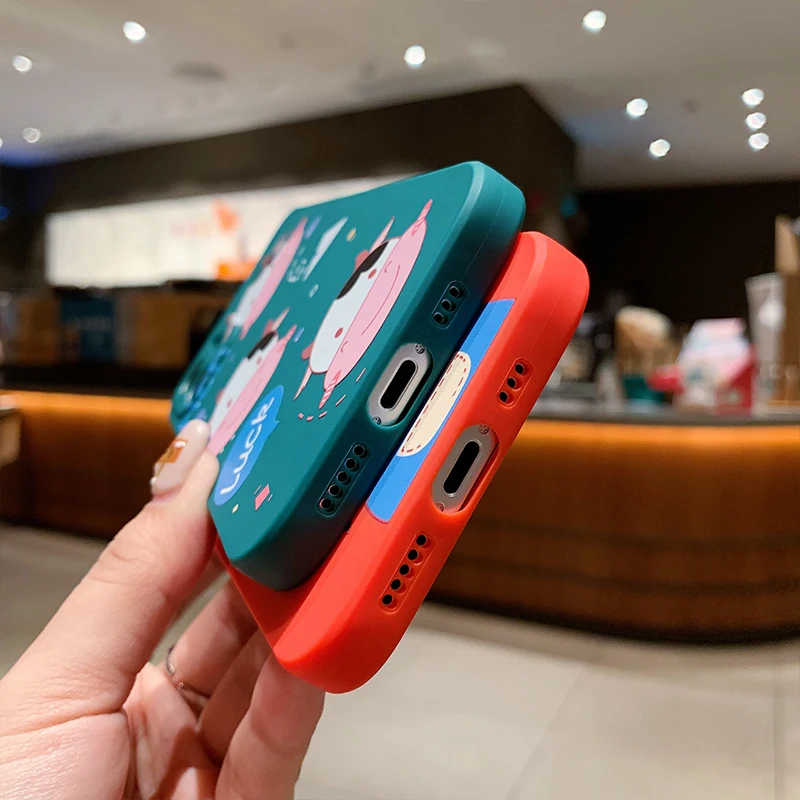 BOORUI luxury tpu doll cow phone case for i phone 6 back cover fancy telephone cases for iphone 12 case