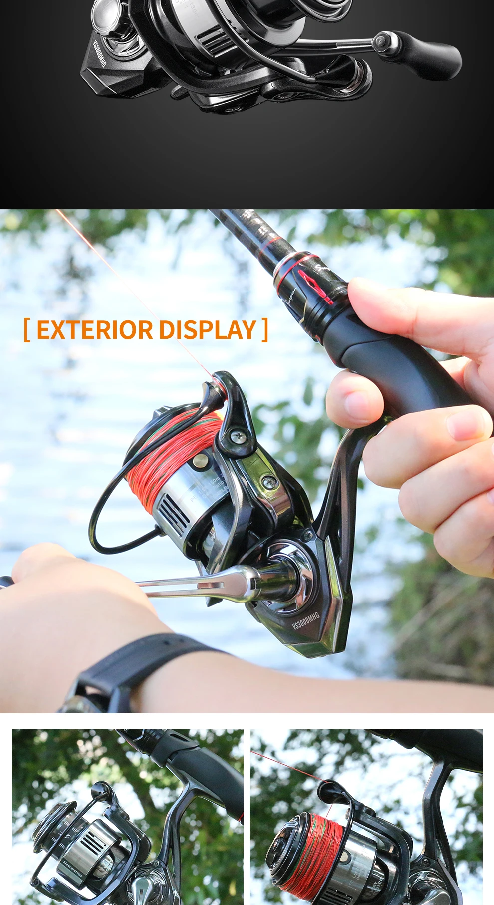 Fishing Reel Nylon Body Aluminum Fishing Tackle Deep Sea Accessories Bait  Spinning Reel