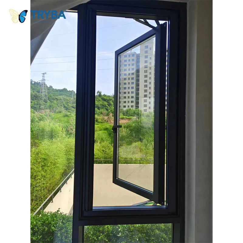 Thermal heat insulation IGU glaze hinged swing windows