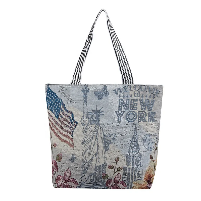 Shoulder bag fashionable female canvas bag lovely shopping bag big logo ethnic wind