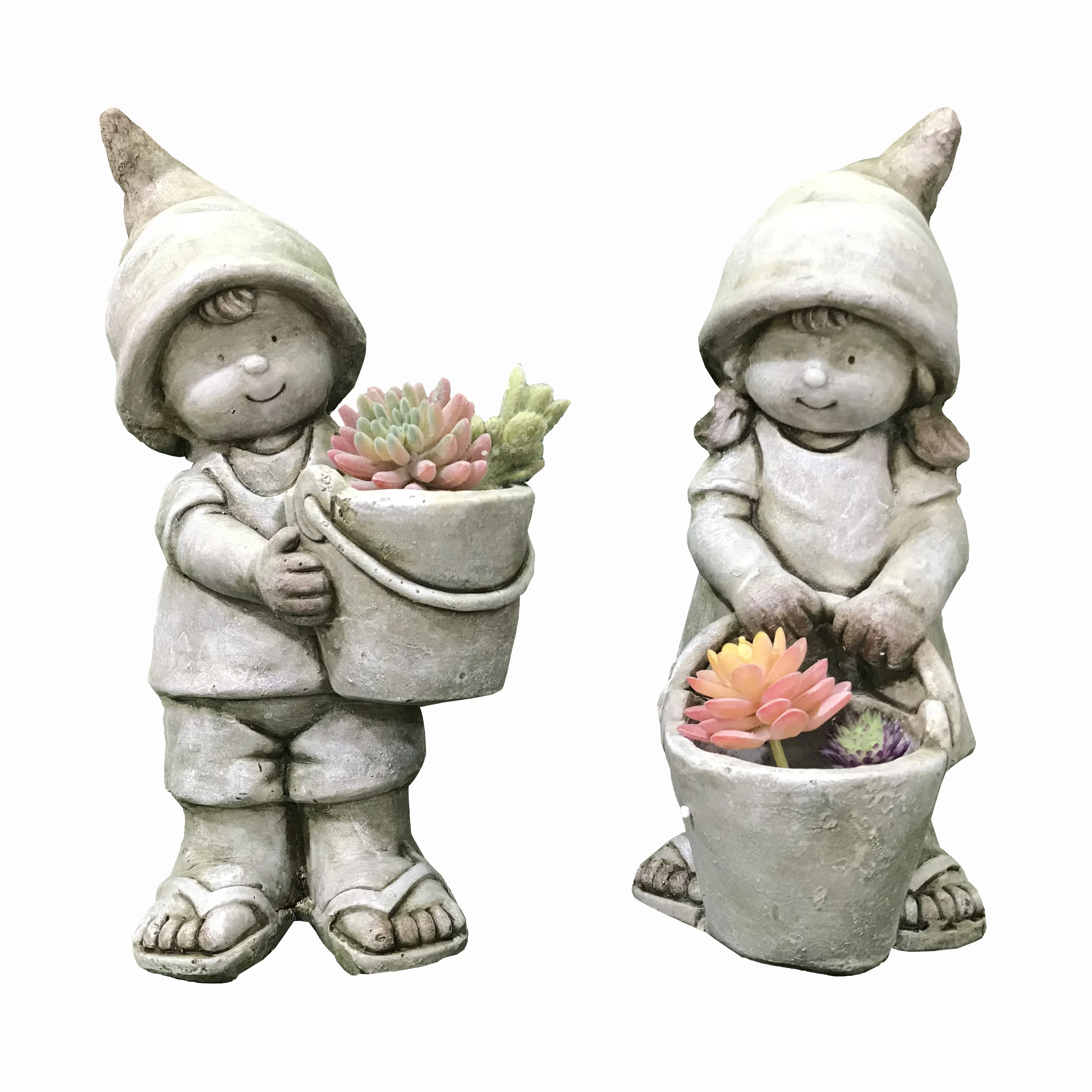 Various good quality flower pot 2 asst magnesia garden planter decoration