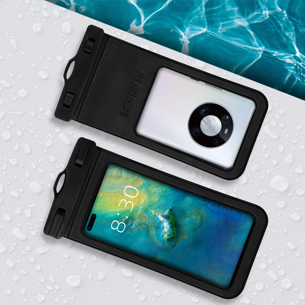 Wholesale Colorful PVC phone bag IPX8 degree face recognition swimming waterproof phone case