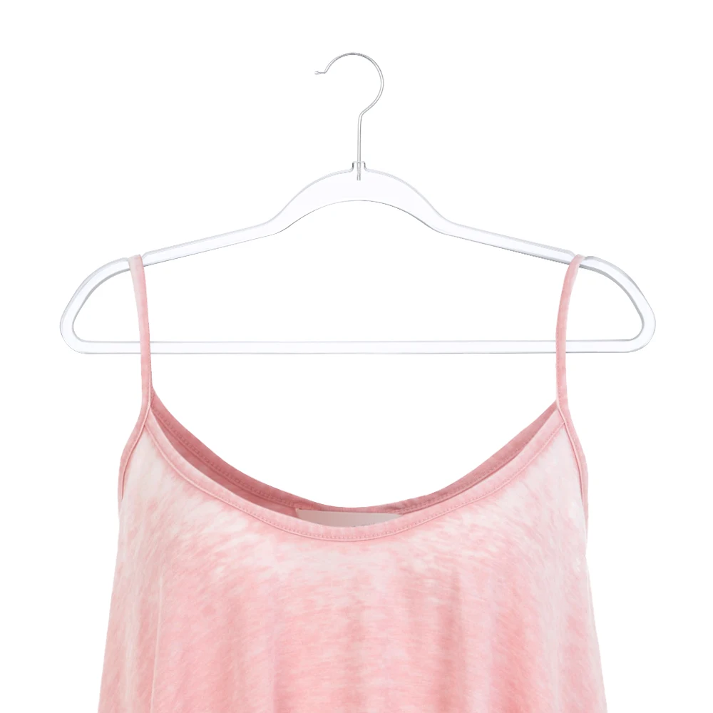 Wholesale Ultra Thin Clear Plastic Clothes Shirt Hangers for Adults