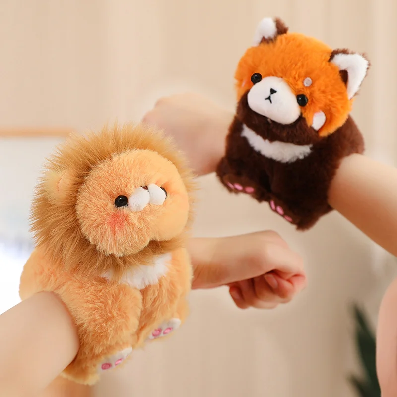 Creative Slap Bracelet Plush Toy Promotional Stuffed Animal Kids Toy Slap Bracelet Plush Animal